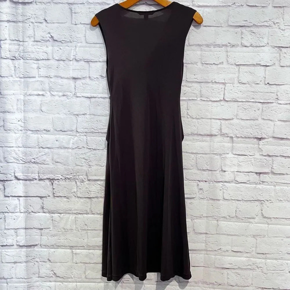 Banana Republic Sleeveless Dress Brown w/Silver Metal Keyhole Ring Size 2 - Picture 2 of 9